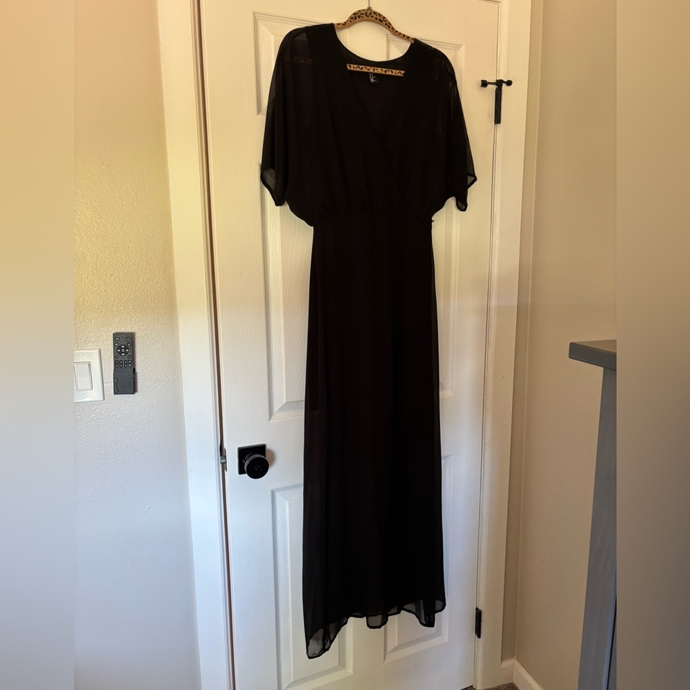 H&M Black Sheer Maxi Dress